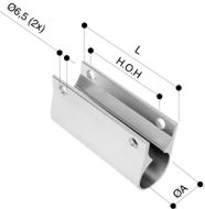 Tving tub i aluminium längd 100mm, Ø27mm, h.t.h. 75mm