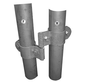 Gångjärn hane 1½" med 2 bult M10x25 pris/25st/paket