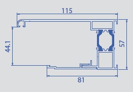 Underprofil M9D3 + M9D4 isoler natur alu för 40mm kanal pris/m