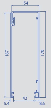 Överliggande profil för 40mm fasadskiva M9S4+M9S6 pris/m